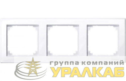 Рамка 3-м Merten монтаж. M-SMART активно бел. SchE 