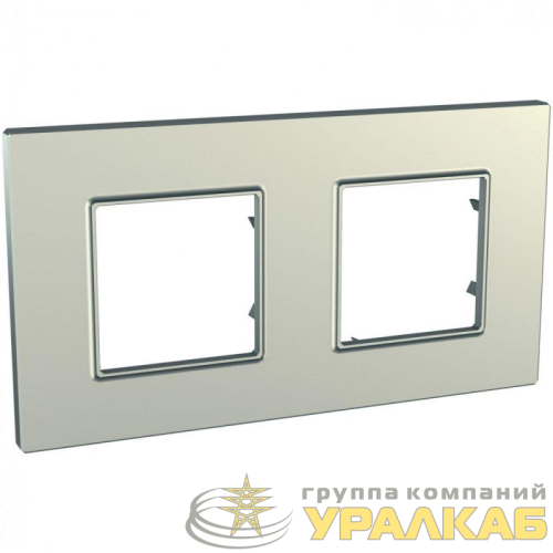 Рамка 2-м Unica quadro титан SchE 