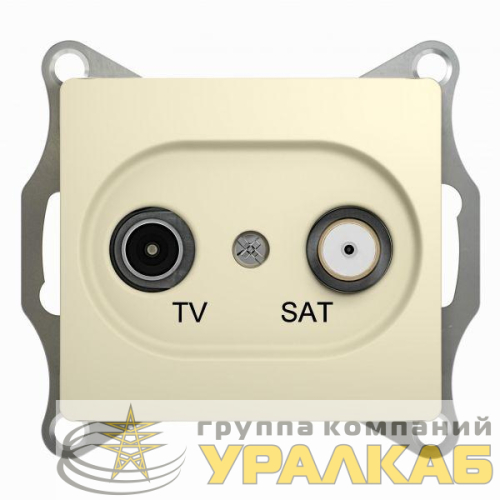 Механизм розетки TV-SAT 1-м СП Glossa 1DB беж. SchE 