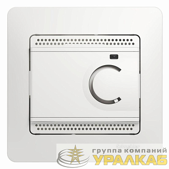 Термостат Glossa электронный для теплого пола с датчиком +5град.C +50град.C 10А в сборе бел. SchE 