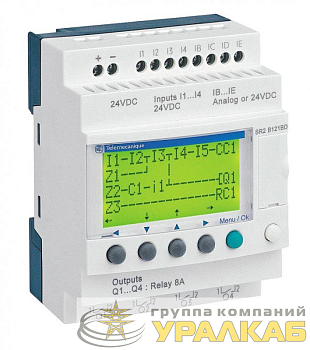 Реле компакт ZELIO LOGIC 12ВХ/ВЫХ=24В SchE 