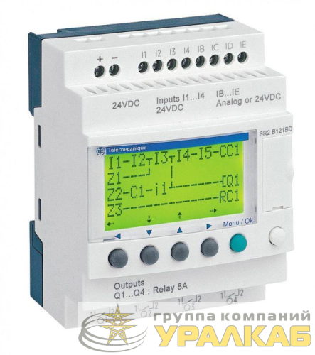 Реле компакт ZELIO LOGIC 12ВХ/ВЫХ=24В SchE 