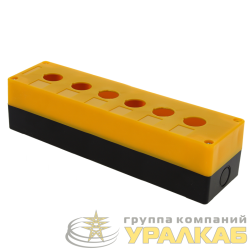 Корпус КП106 6 кнопок пластик. желт. EKF 
