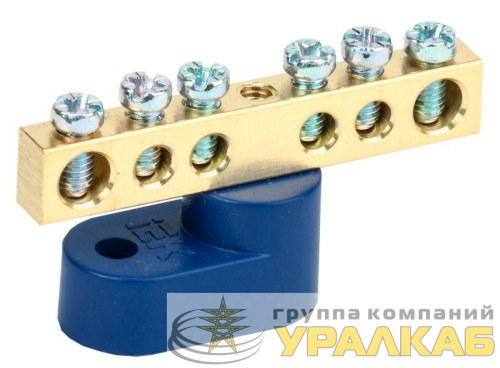 Шина нулевая ШНИ-6х9-6-У1-С на одном угловом изоляторе IEK 
