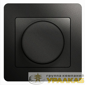 Светорегулятор (диммер) Glossa LED RC 630Вт/В.А в сборе антрацит SchE 