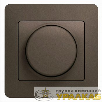 Светорегулятор (диммер) Glossa LED RC 630Вт/В.А в сборе шоколад SchE 