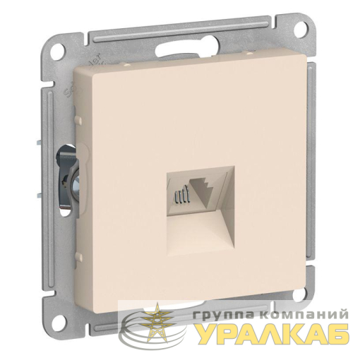 Механизм розетки телефонной 1-м СП AtlasDesign RJ11 беж. SchE 
