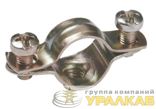 Хомут стальной d25-26 для жестких труб (уп.100шт) IEK 