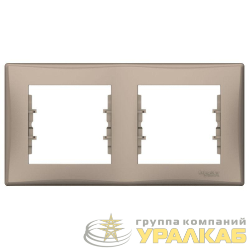 Рамка 2-м Sedna горизонт. титан SchE 