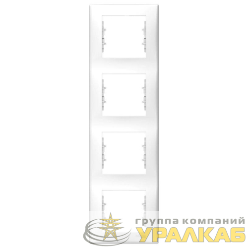 Рамка 4-м Sedna верт. бел. SchE 