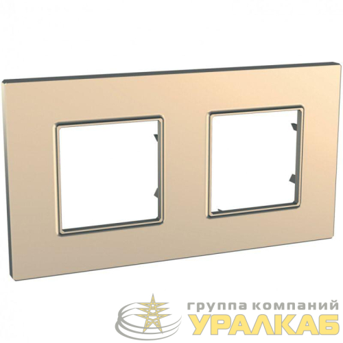 Рамка 2-м Unica quadro медь SchE 