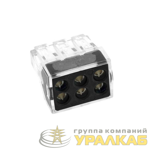 Клемма СМК-106 6 отверстий 1.0-2.5кв.мм (уп.4шт) EKF 