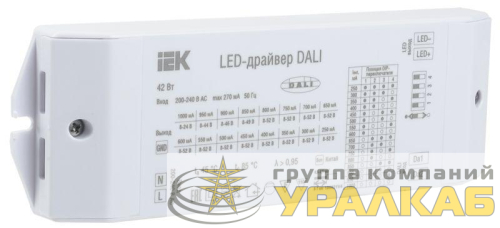 Драйвер LED DALI 42Вт 250-1000мА 8-52В IEK 