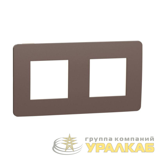 Рамка 2-м UNICA STUDIO шоколад/беж. SchE 