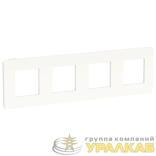 Рамка 4-м UNICA STUDIO бел./бел. SchE 