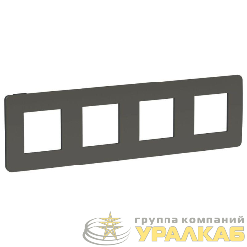 Рамка 4-м UNICA STUDIO дым.-сер./антрацит SchE 