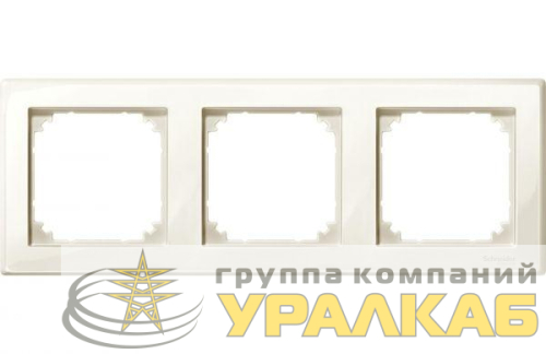 Рамка 3-м Merten беж. SchE 