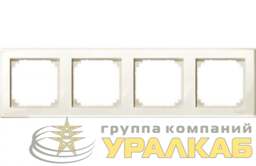 Рамка 4-м Merten беж. SchE 