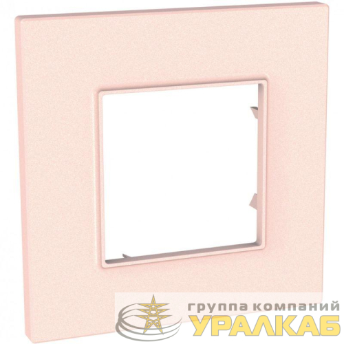 Рамка 1-м Unica Quadro роз./жемчуж. SchE 