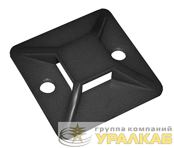Площадка самокл. 20х20 под хомуты черн. (уп.20шт) IEK 