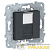 Панель лицевая UNICA NEW RJ45 KEYSTONE/SYSTIMAX антрацит SchE 