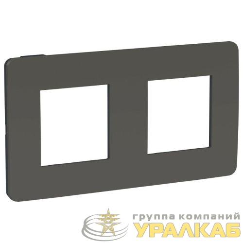 Рамка 2-м UNICA STUDIO дым.-сер./антрацит SchE 