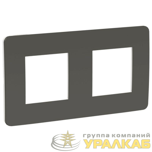 Рамка 2-м UNICA STUDIO дым.-сер./бел. SchE 