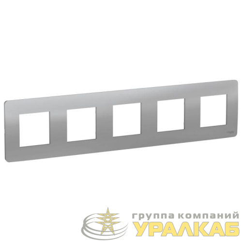 Рамка 5-м UNICA STUDIO алюм. SchE 