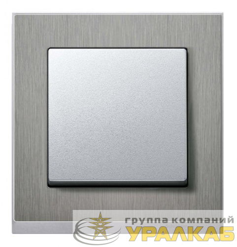 Рамка 1-м M-Pure Decor нерж. сталь/алюм. SchE 