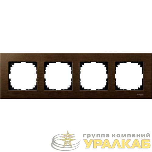 Рамка 4-м Merten деревян. орех SchE 