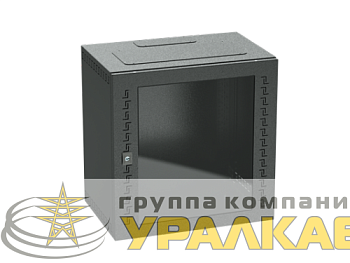 Шкаф телекоммуникационный навесной 12U 600х600х400 дверь стекло RAL9005 DKC 