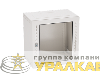 Шкаф телекоммуникационный навесной 9U (500х600х400) дверь стекло DKC 