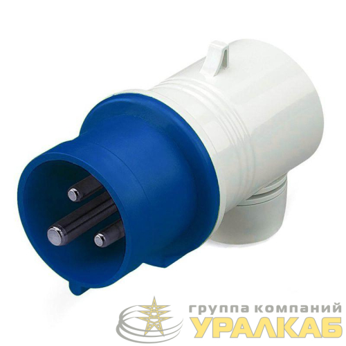 Вилка кабельная угловая 32А 2P+E 230В IP44 DKC 