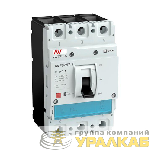 Выключатель автоматический 3п 160А 35кА AV POWER-1/3 TR AVERES EKF 