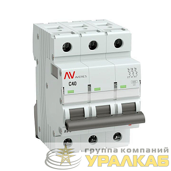 Выключатель автоматический модульный 3п C 40А 6кА AV-6 AVERES EKF 