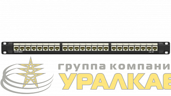 Патч-панель 19дюйм 1UCAT5E 24 модуля RJ45 неэкранированная DKC 