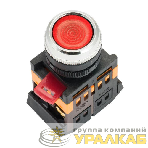 Кнопка ABLFS-22 с подсветкой красн. NO+NC 230В PROxima EKF 
