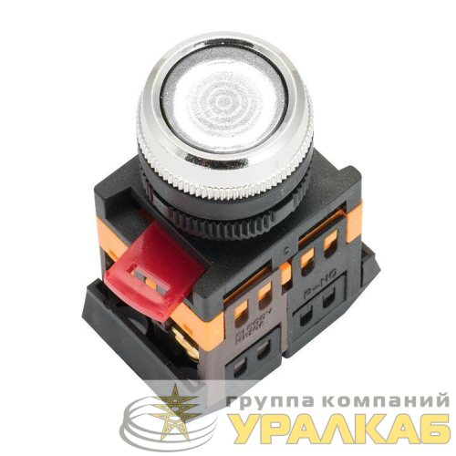 Кнопка ABLFS-22 с подсветкой бел. NO+NC 230В PROxima EKF 