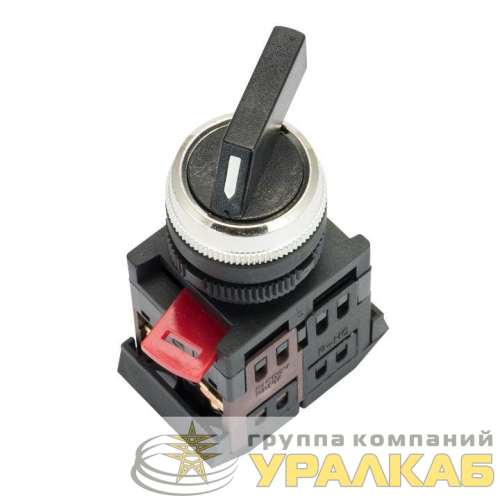 Переключатель  АLСLR-22 3P черн. NO+NC PROxima EKF 