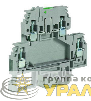 Зажим DSFA.4/L12 2-х уровн. верхний под предохранитель 4кв.мм беж. с микросхемой LED 12В DKC 