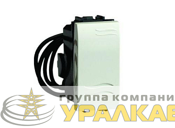 Переключатель 1-кл. 1мод. Brava 16А IP20 с подсветкой бел. DKC 