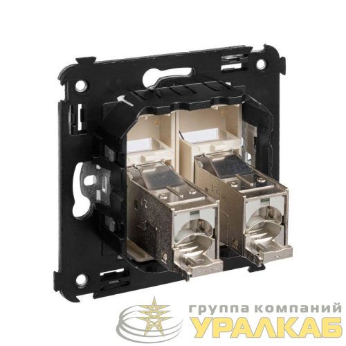 Розетка 2-м RJ-45 СП кат.5e экранированная Avanti "Ванильная дымка" DKC 