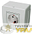Коробка 1-м ОП PDD-N60 16А IP00 с заземл. с силовой роз. BRAVA 2мод. корич. DKC 