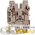 Клемма винт. CBR.2 2.5кв.мм 2-х уров. беж. DKC 