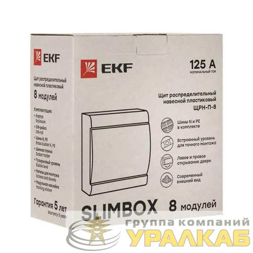 Щит ЩРН-П-8 "SlimBox" IP41 бел. дверца PROxima EKF 
