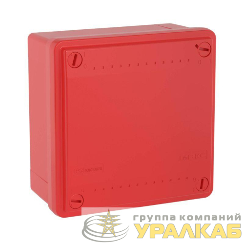 Коробка распределительная ОП 100х100х50мм IP56 гладкие стенки красн. DKC 
