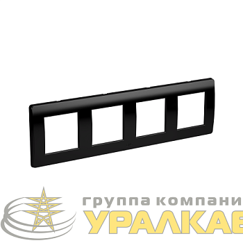 Рамка 4-м 4х2мод. Brava черн. DKC 