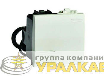 Выключатель 1-кл. 2мод. Brava 16А IP20 с подсветкой черн. DKC 