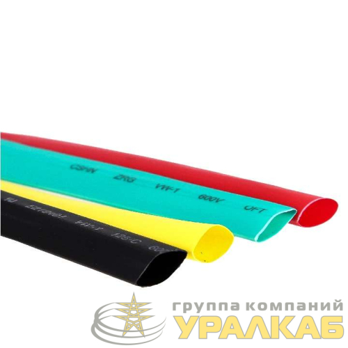 Трубка термоусадочная ТУТ нг 12/6 желт. 1м (уп.50м) PROxima EKF 