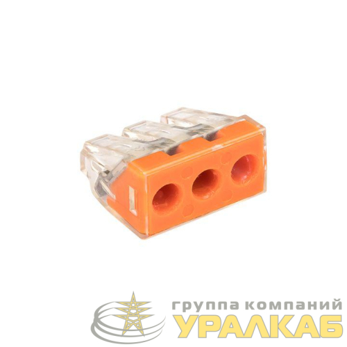 Клемма СМК 773-173 (с пастой) 3 отверстия 2.5-6.0кв.мм (уп.4шт) PROxima EKF 